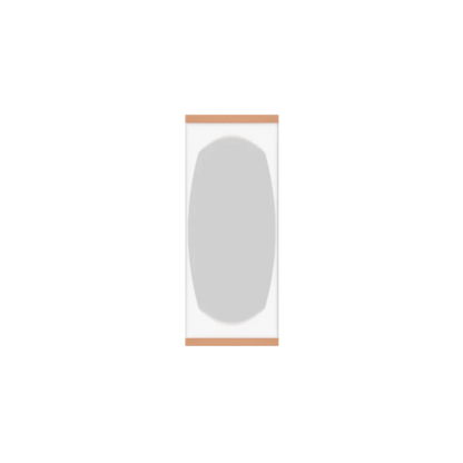 Murphy Door® Mirror Backing (Veneers) (Single Door) Flush Mount 2.0, light gray with brown trim, from MD Configurator.