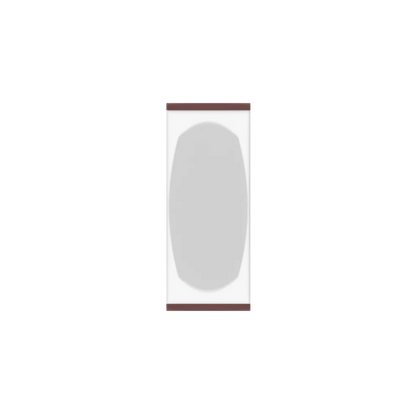 Murphy Door® Mirror Backing (Veneers) (Single Door) with a light gray mirror and reddish-brown veneer border, Flush Mount 2.0 design.