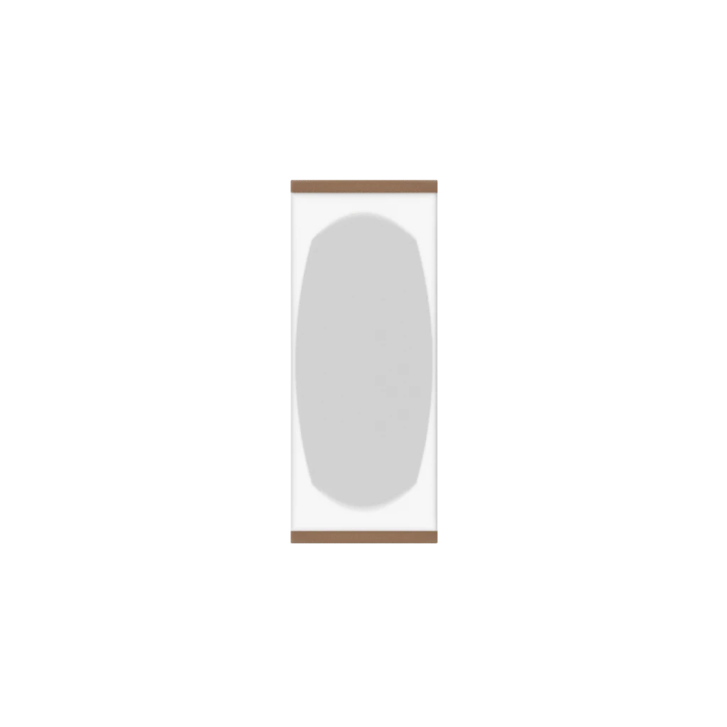 Murphy Door® Mirror Backing (Veneers) (Single Door) in light grey on a white panel, Flush Mount 2.0, via MD Configurator.