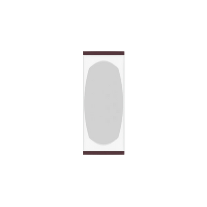 Murphy Door® hidden wall panel system: light gray rounded panel and adjacent flat panel with subtle brown trim.
