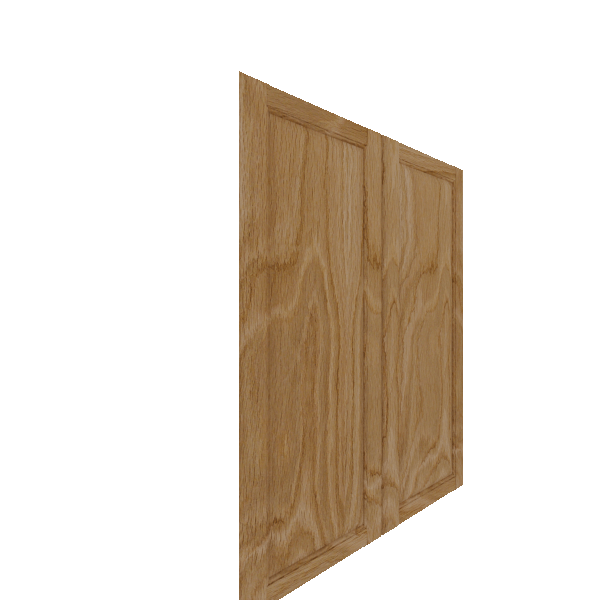Upper Raised Panel Cabinet Door (White Oak) (Single Door) - White Oak Veneer / Unfinished