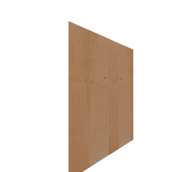 Upper Slab Cabinet Door - Left (Veneers) (French Door) - Knotty Alder Veneer / Unfinished