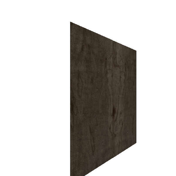 Upper Slab Cabinet Door - Left (Veneers) (French Door) - Maple Veneer / Burnt Coal Stain