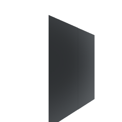 Upper Slab Cabinet Door - Right (Paint Grade) (French Door) - Paint Grade / Black
