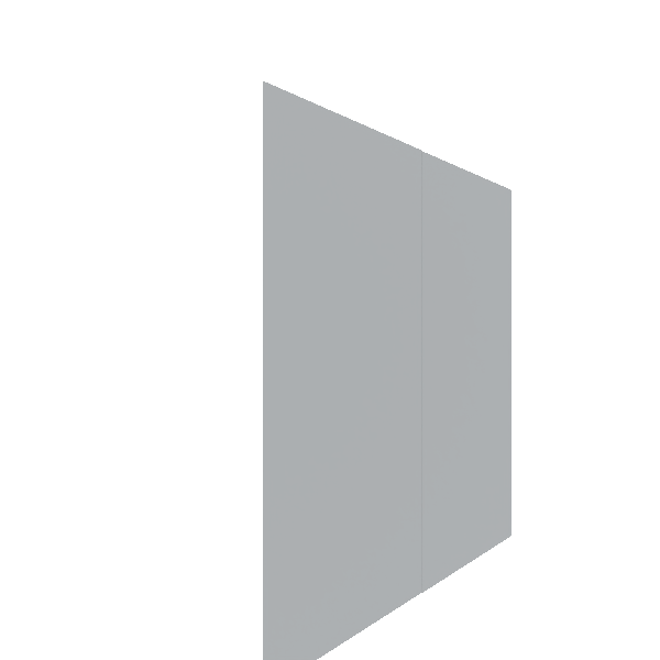 Upper Slab Cabinet Door - Right (Paint Grade) (French Door) - Paint Grade / Primer Only