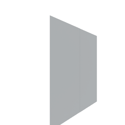 Upper Slab Cabinet Door - Right (Paint Grade) (French Door) - Paint Grade / Primer Only
