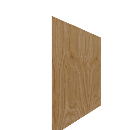 Upper Slab Cabinet Door - Right (White Oak) (French Door) - White Oak Veneer / Unfinished