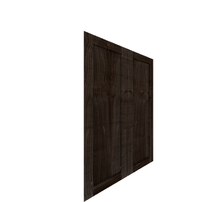 Upper Inset Shaker Cabinet Door - Left (Veneers) (French Door) - Knotty Alder Veneer / Burnt Coal Stain