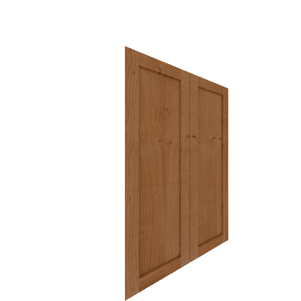 Upper Inset Shaker Cabinet Door (Veneers) (Single Door) - Knotty Alder Veneer / Clear Stain