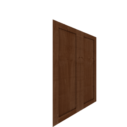 Upper Inset Shaker Cabinet Door (Veneers) (Single Door) - Knotty Alder Veneer / Medium Stain