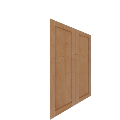 Upper Inset Shaker Cabinet Door (Veneers) (Single Door) - Knotty Alder Veneer / Unfinished
