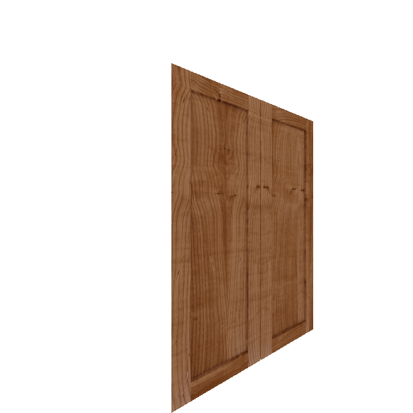 Upper Inset Shaker Cabinet Door (Veneers) (Single Door) - Knotty Alder Veneer / Warm Walnut