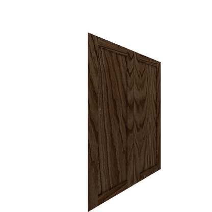 Upper Inset Shaker Cabinet Door - Left (Veneers) (French Door) - Red Oak Veneer / Burnt Coal Stain