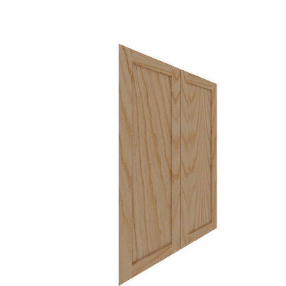 Upper Inset Shaker Cabinet Door (Veneers) (Single Door) - Red Oak Veneer / Unfinished