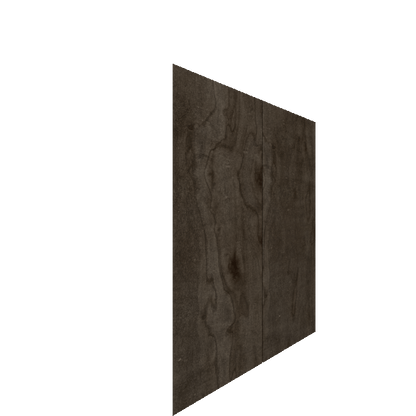 Upper Inset Slab Cabinet Door - Right (Veneers) (French Door) - Maple Veneer / Burnt Coal Stain