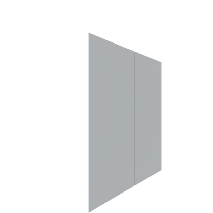 Upper Inset Slab Cabinet Door - Left (Paint Grade) (French Door) - Paint Grade / Primer Only
