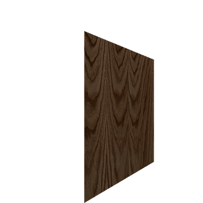 Upper Inset Slab Cabinet Door - Left (Veneers) (French Door) - Red Oak Veneer / Burnt Coal Stain