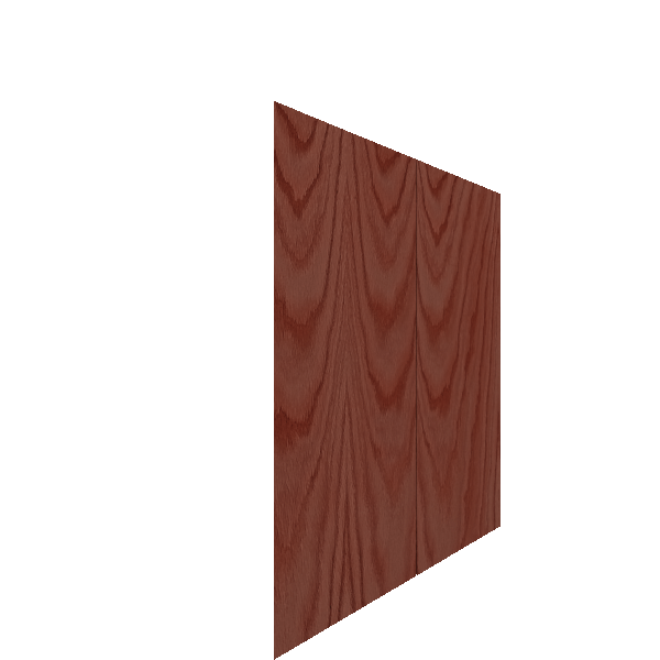 Upper Inset Slab Cabinet Door - Left (Veneers) (French Door) - Red Oak Veneer / Cherry Stain