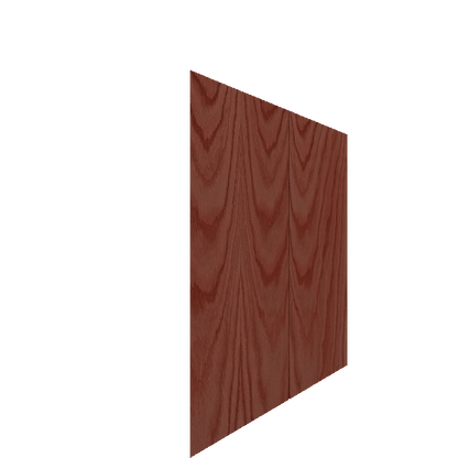 Upper Inset Slab Cabinet Door - Left (Veneers) (French Door) - Red Oak Veneer / Cherry Stain