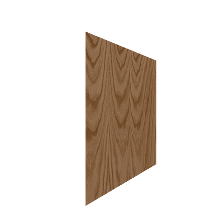 Upper Inset Slab Cabinet Door - Left (Veneers) (French Door) - Red Oak Veneer / Medium Stain