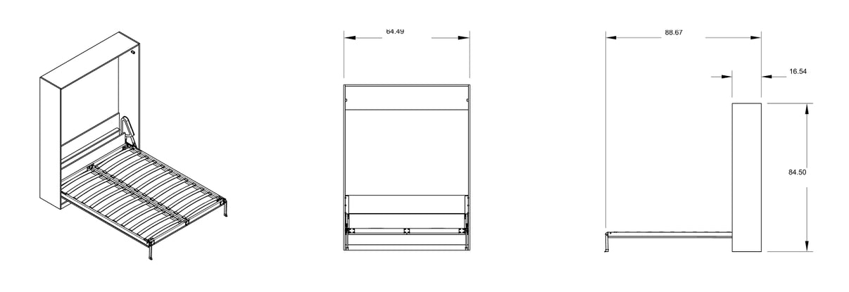 Vertical Queen Murphy Bed Hardware Kit – Murphy Door®