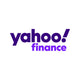 Purple Yahoo! finance logo on a white background.