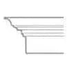 Detailed profile drawing of a paint-grade crown back entablature for a French door