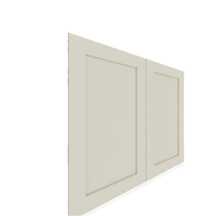 Two Murphy Door® Lower Inset Shaker Cabinet Doors (Single Door) (Paint Grade), beige Flush Mount 2.0. MD Configurator.