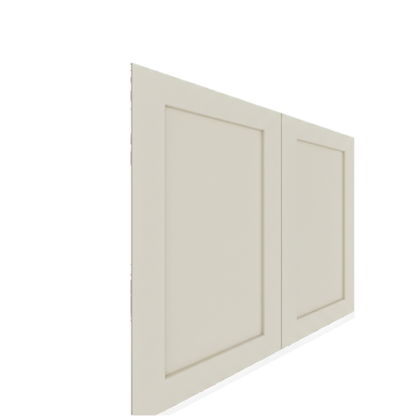 Two Murphy Door® Lower Inset Shaker Cabinet Doors (Single Door) (Paint Grade), beige Flush Mount 2.0. MD Configurator.