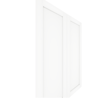 Murphy Door® white Upper Inset Shaker Cabinet Door (Single Door) (Paint Grade), Flush Mount 2.0. MD Configurator.
