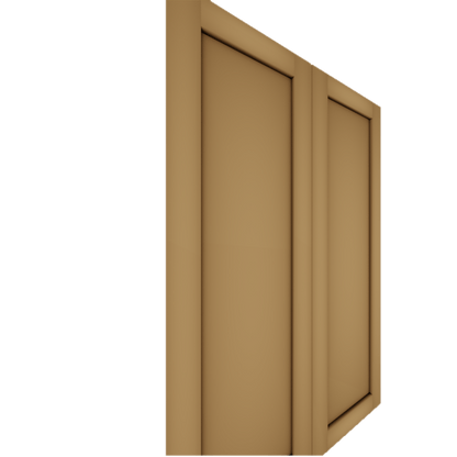 Murphy Door® Upper Inset Shaker Cabinet Door (Single Door, Paint Grade), a tan Flush Mount 2.0 MD Configurator door.
