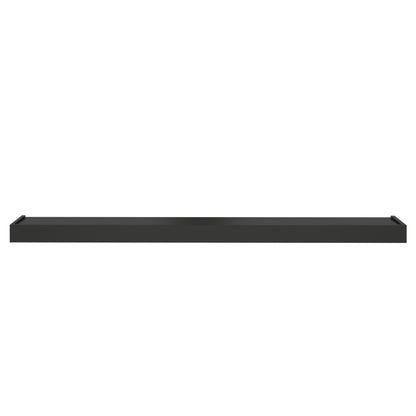 Murphy Door® sleek black floating wall shelf with subtle raised edges at each end.