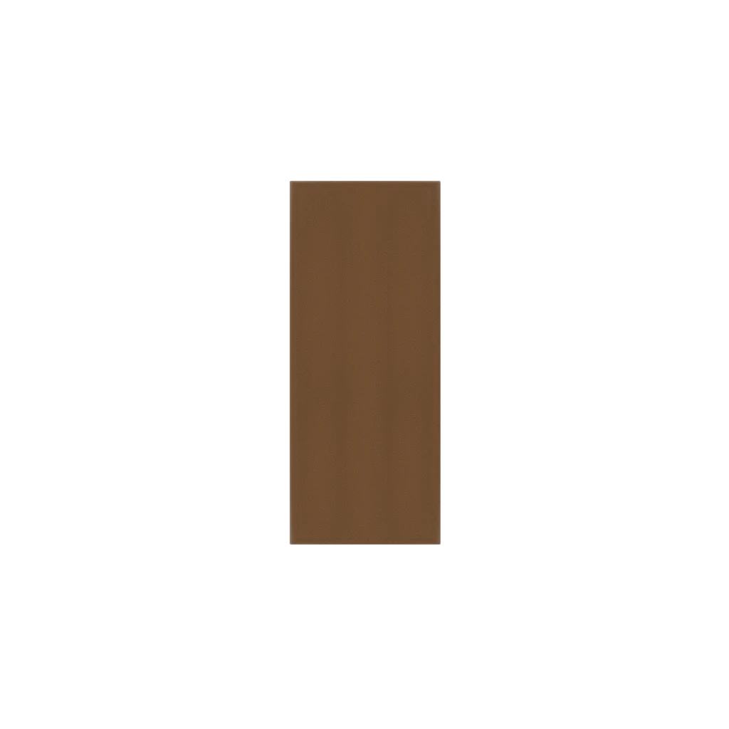 Murphy Door® brown hidden door paneling, vertically split into lighter and darker tones for a sleek look.