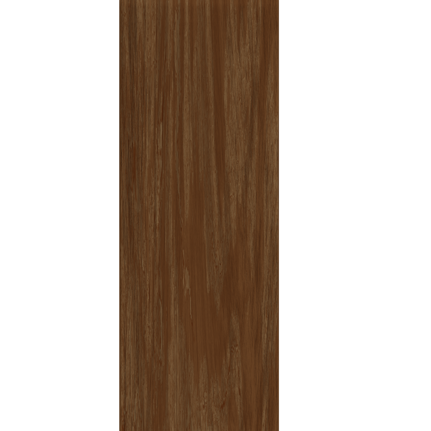 Murphy Door® brown wood grain panel flanked by black and solid brown panels.