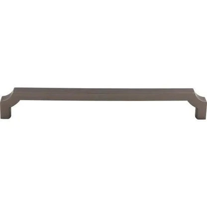 Murphy Door® dark bronze rectangular cabinet pull with stylized ends.