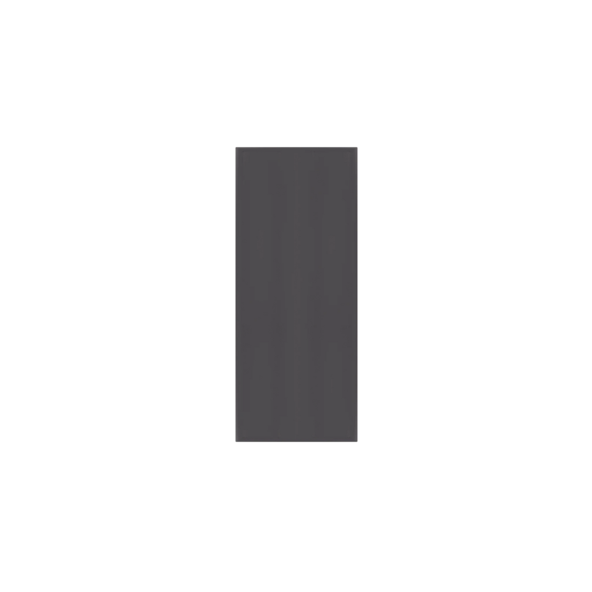 Dark gray Murphy Door® hidden door, sleek panel design.
