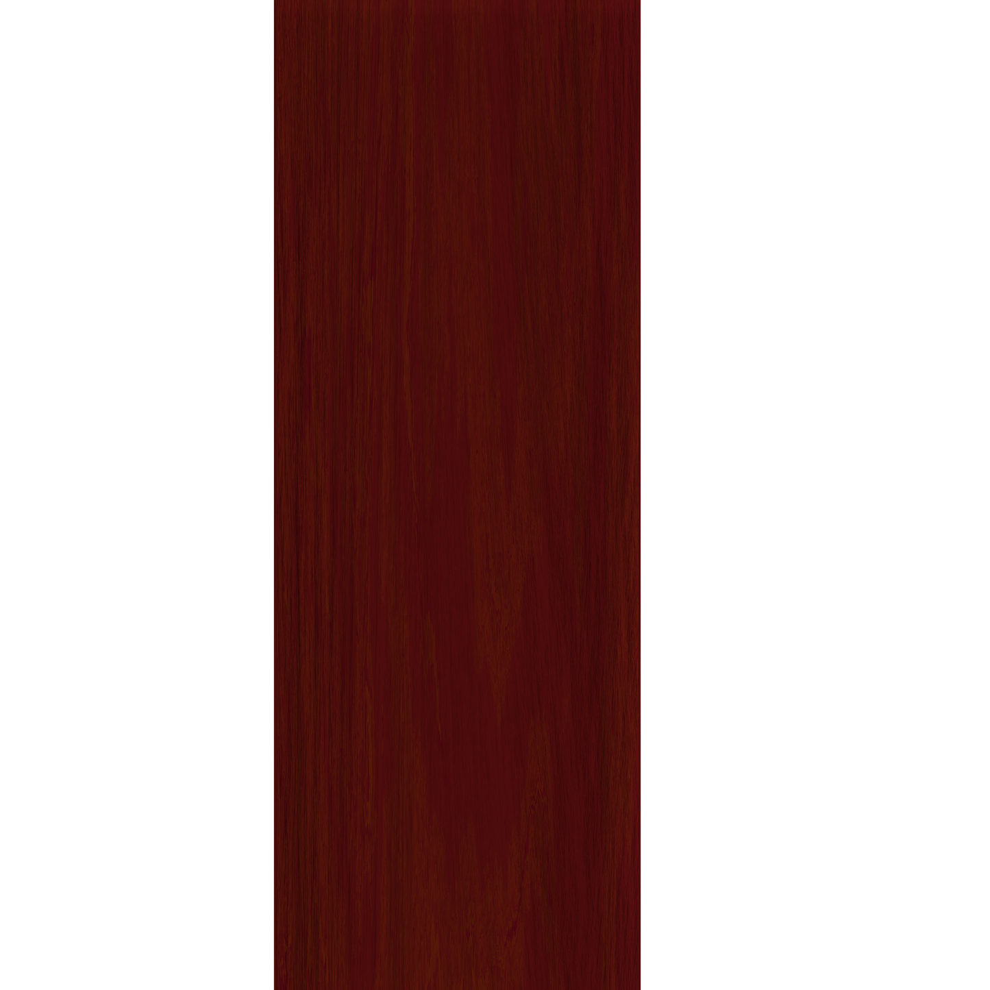 Murphy Door® dark red wood panel with vertical grain, flanked by black and solid dark red sections.