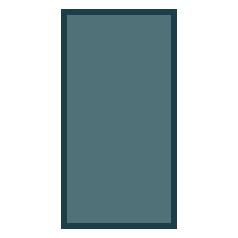 Murphy Door® Flat Backing (Paint Grade) (Single Door) in dark teal, Flush Mount 2.0.