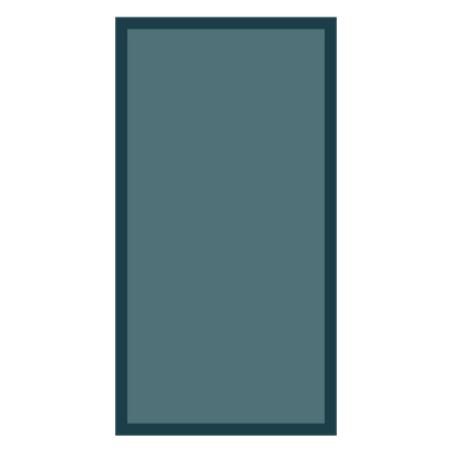 Murphy Door® Flat Backing (Paint Grade) (Single Door) in dark teal, Flush Mount 2.0.