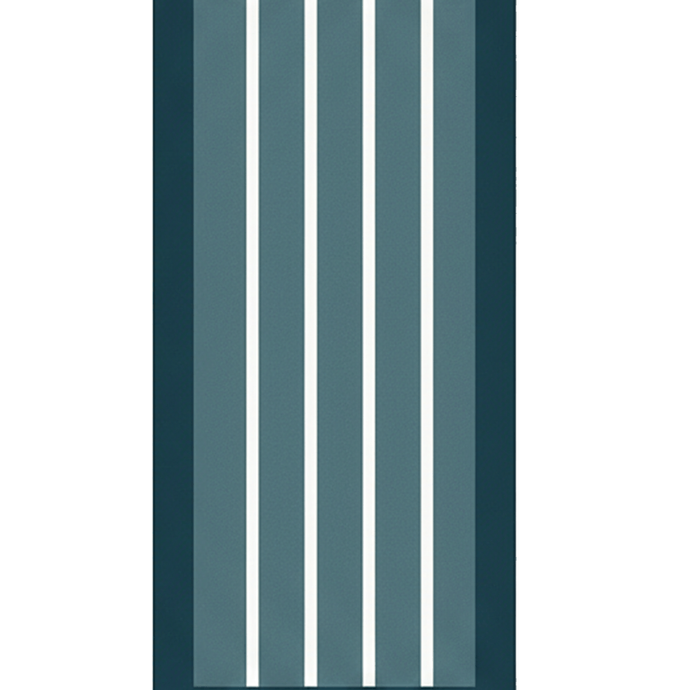 Murphy Door® Fluted Back Casing (White Oak) (Single Door), a teal fluted panel w/ white lines, Flush Mount 2.0 for MD Configurator.