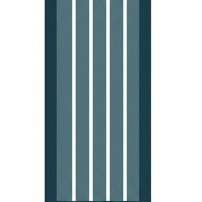 Murphy Door® Fluted Back Casing (White Oak) (Single Door), a teal fluted panel w/ white lines, Flush Mount 2.0 for MD Configurator.