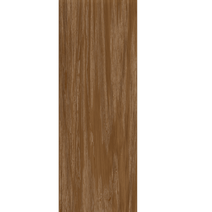 Murphy Door® hidden door with vertical wood grain texture, flanked by black and solid brown panels.