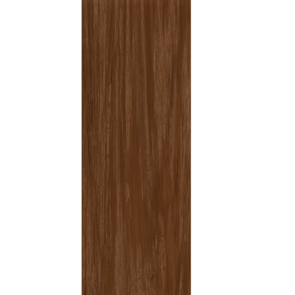 Murphy Door® hidden door sample featuring black, brown wood grain, and dark brown vertical panels.