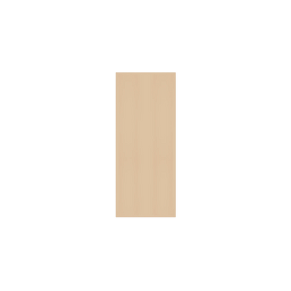 Murphy Door® light beige hidden door panel with subtle vertical texture, adjacent to a black wall.