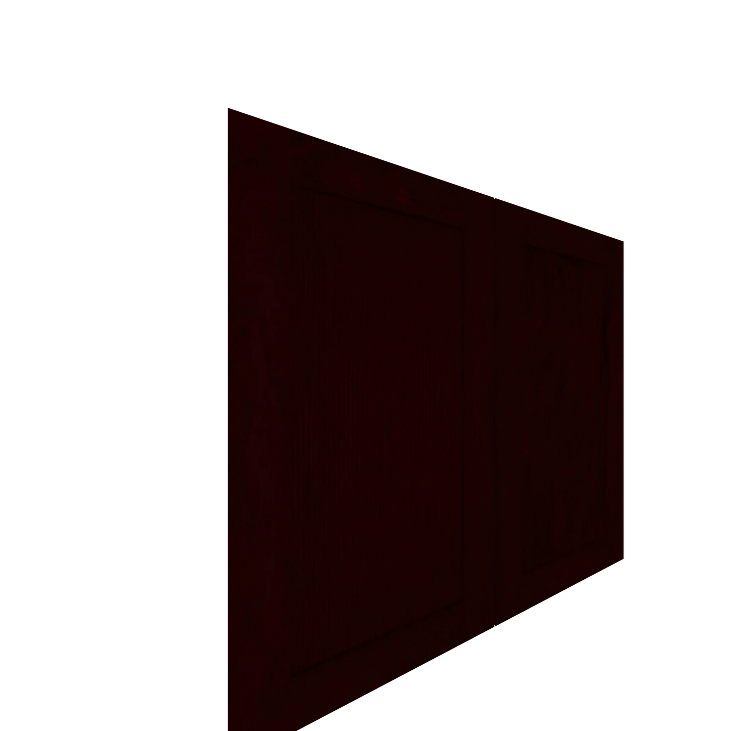 Lower Reeded Shaker Cabinet Door (French Door) (Veneers) - Right
