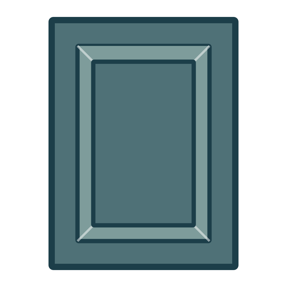 Lower Raised Panel Cabinet Door (White Oak) (Single Door) — style icon