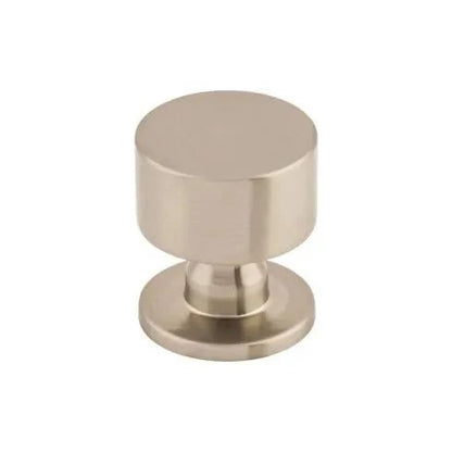 Murphy Door® satin nickel cylindrical cabinet knob with a minimalist design.