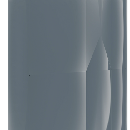 Sleek slate gray Murphy Door® hidden door, with subtle architectural paneling and a discreet dark pull handle.