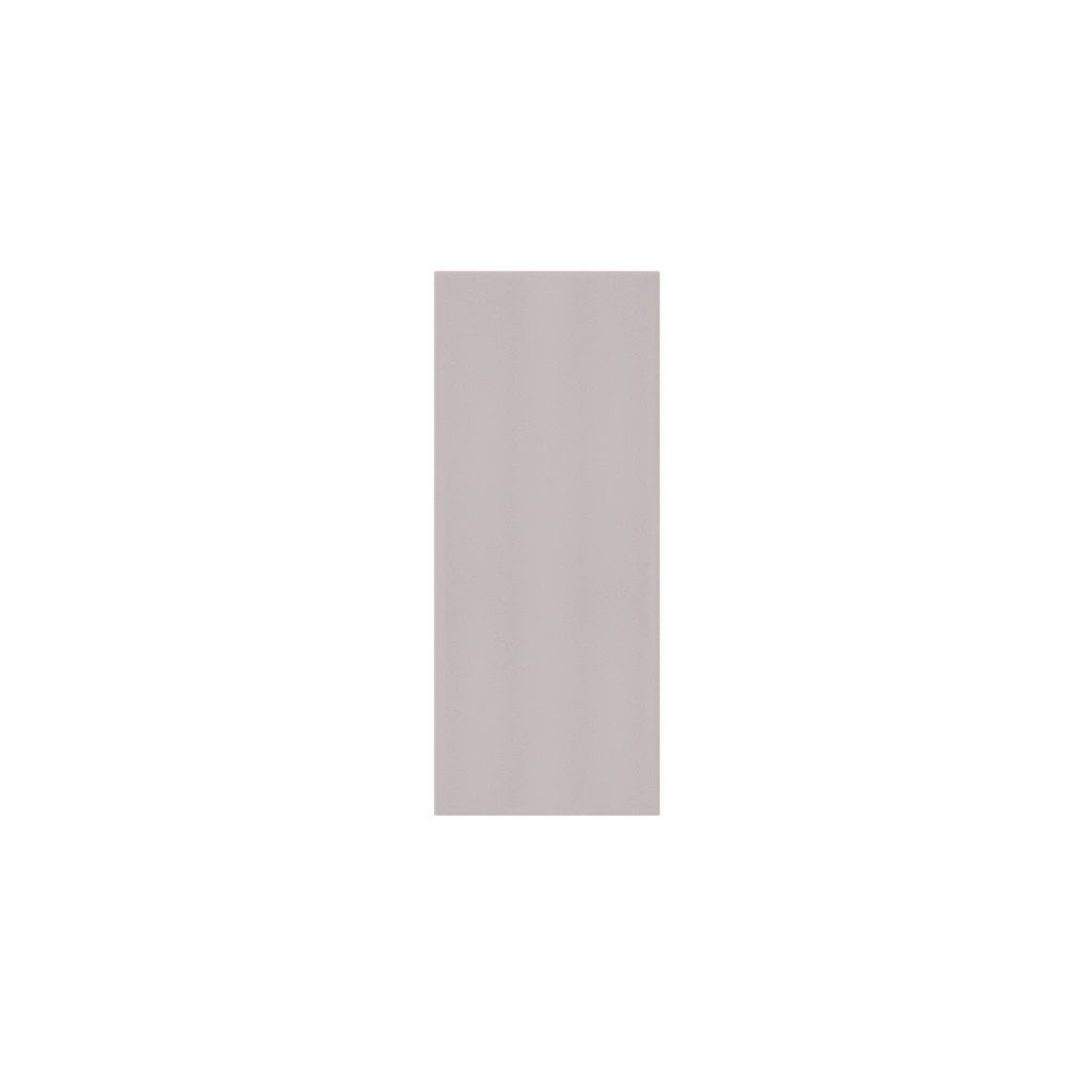 Murphy Door® sleek light gray hidden door panel on a black background.