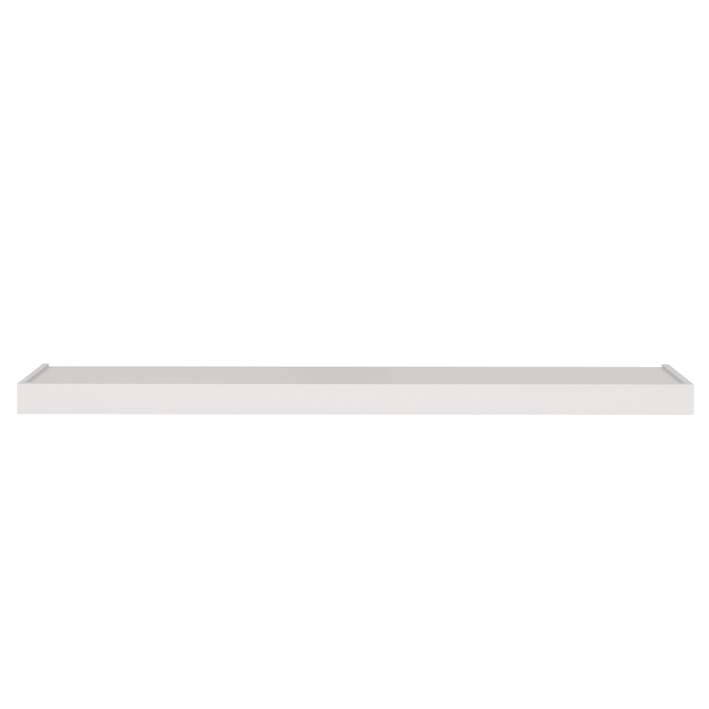 Murphy Door® white floating wall shelf, a modern minimalist ledge with a back lip.
